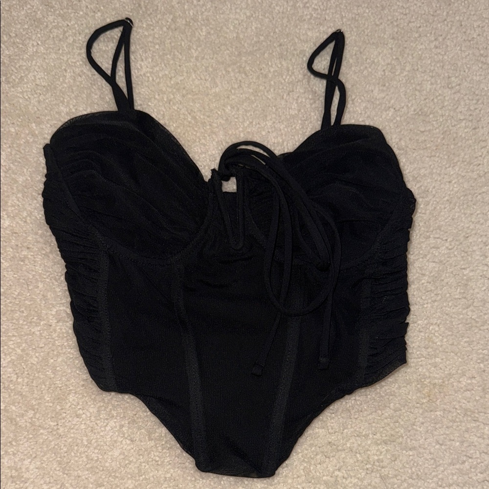 Bershka Black Corset Top